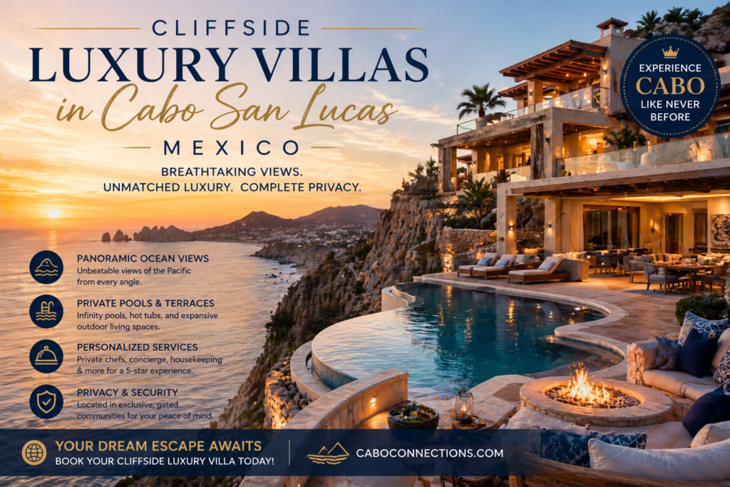 cliffside luxury villas in Cabo San Lucas Mexico