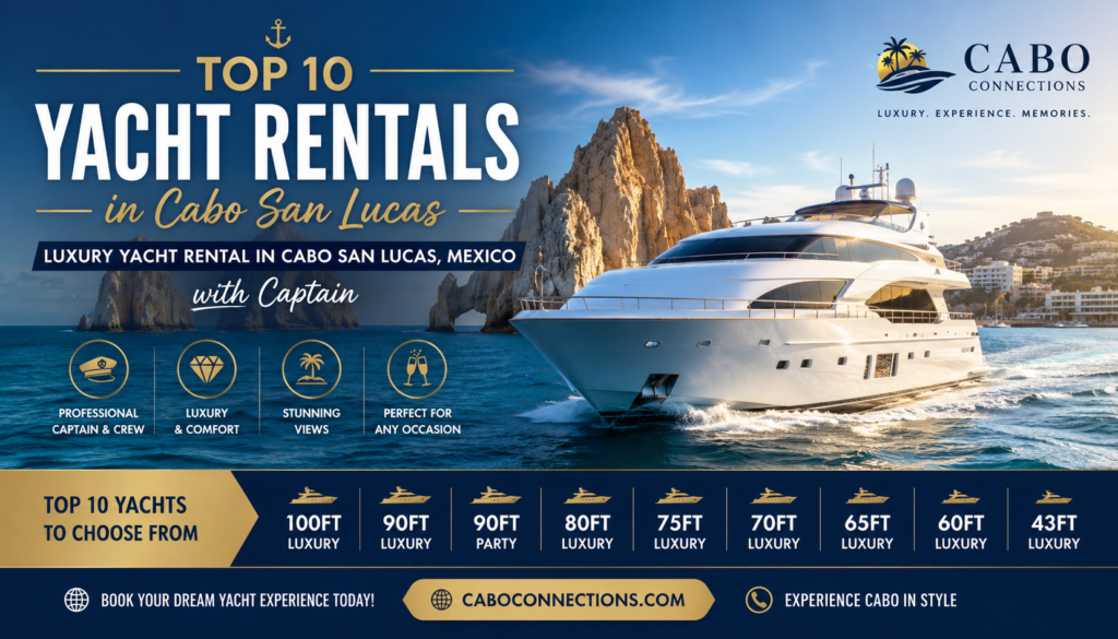 top 10 yacht rentals in Cabo San Lucas